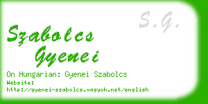 szabolcs gyenei business card